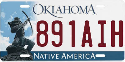 OK license plate 891AIH