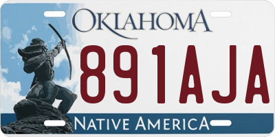 OK license plate 891AJA