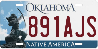 OK license plate 891AJS
