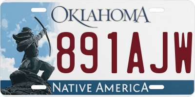 OK license plate 891AJW