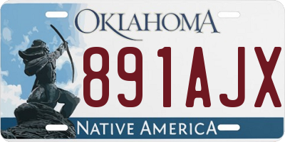 OK license plate 891AJX