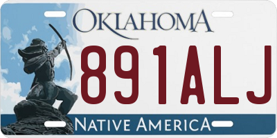 OK license plate 891ALJ