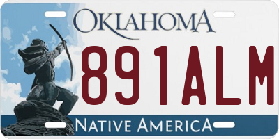OK license plate 891ALM