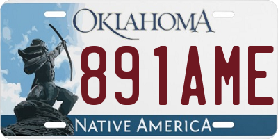 OK license plate 891AME