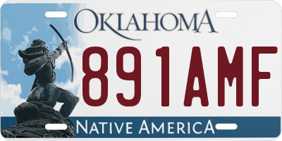 OK license plate 891AMF