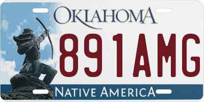 OK license plate 891AMG