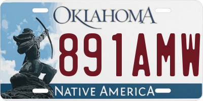 OK license plate 891AMW