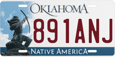 OK license plate 891ANJ