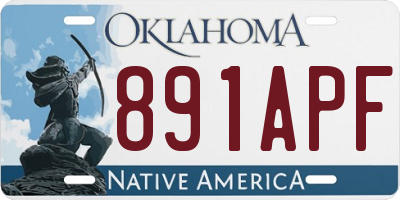 OK license plate 891APF