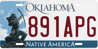 OK license plate 891APG