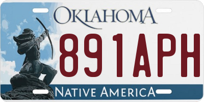 OK license plate 891APH