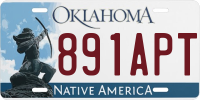 OK license plate 891APT