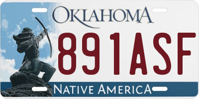 OK license plate 891ASF