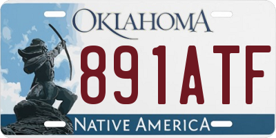 OK license plate 891ATF