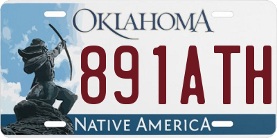 OK license plate 891ATH