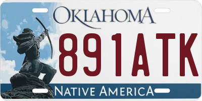 OK license plate 891ATK