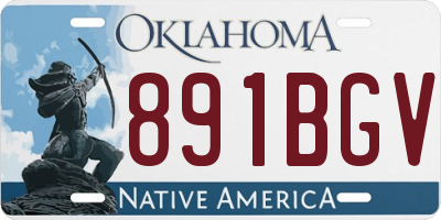 OK license plate 891BGV