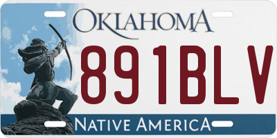 OK license plate 891BLV