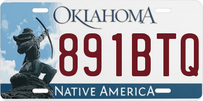 OK license plate 891BTQ