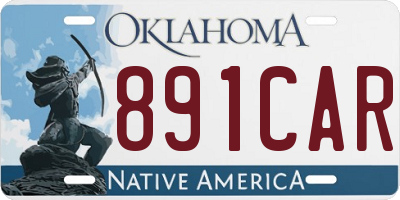 OK license plate 891CAR
