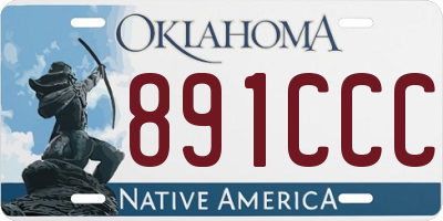 OK license plate 891CCC
