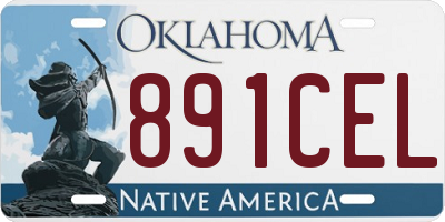 OK license plate 891CEL