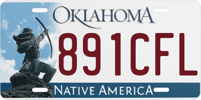 OK license plate 891CFL
