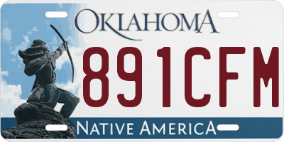 OK license plate 891CFM