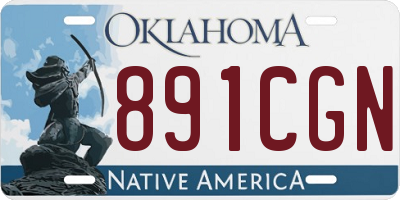 OK license plate 891CGN