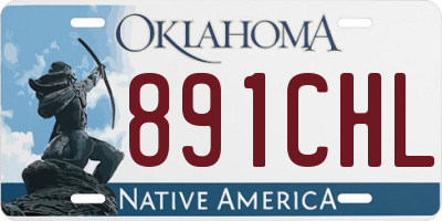 OK license plate 891CHL