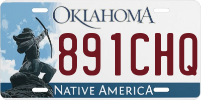 OK license plate 891CHQ
