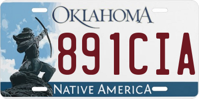 OK license plate 891CIA