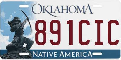 OK license plate 891CIC