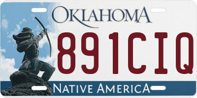 OK license plate 891CIQ