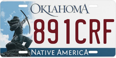 OK license plate 891CRF