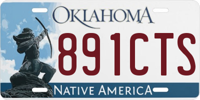 OK license plate 891CTS