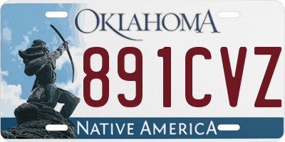 OK license plate 891CVZ