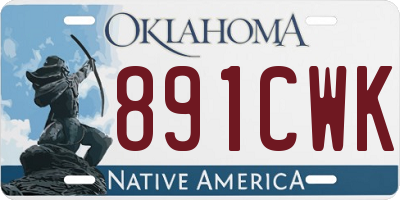 OK license plate 891CWK
