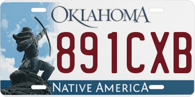 OK license plate 891CXB
