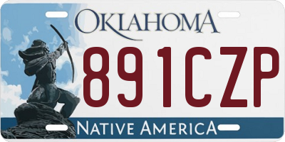 OK license plate 891CZP