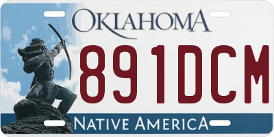 OK license plate 891DCM