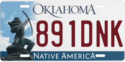 OK license plate 891DNK