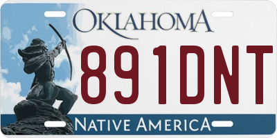 OK license plate 891DNT
