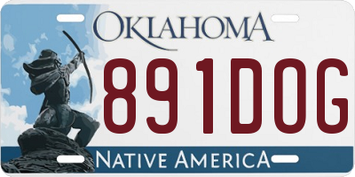 OK license plate 891DOG