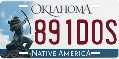 OK license plate 891DOS