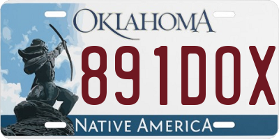 OK license plate 891DOX