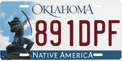 OK license plate 891DPF