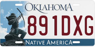 OK license plate 891DXG