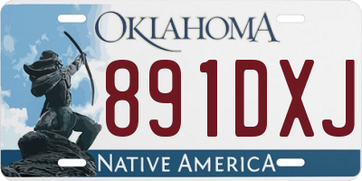 OK license plate 891DXJ