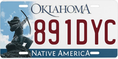 OK license plate 891DYC